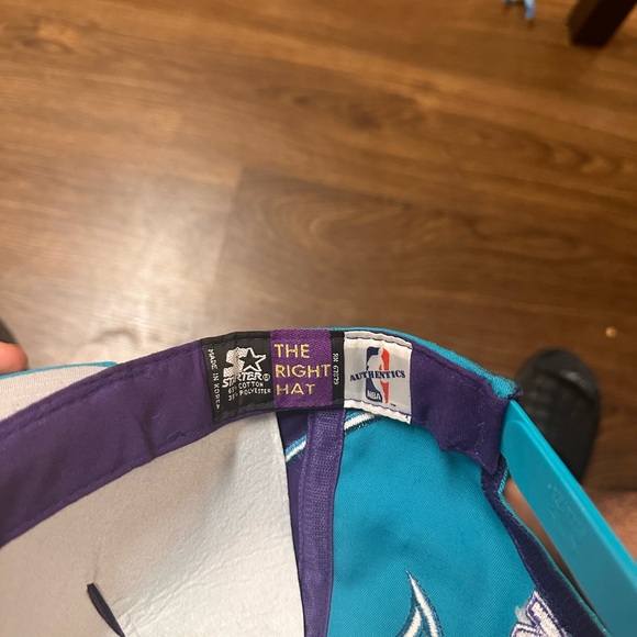 Rare Charlotte Hornets Starter NBA Fireball/Splash SnapBack Hat - Picture 9 of 9